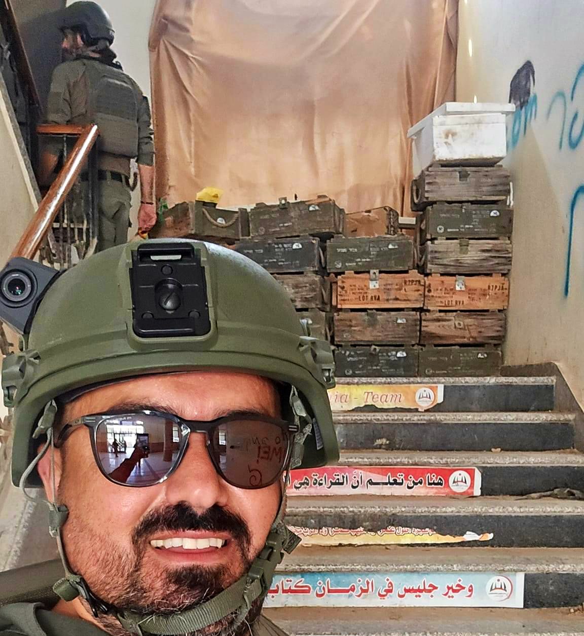 IOF soldiers store weapons at Palestinian school military base Gaza