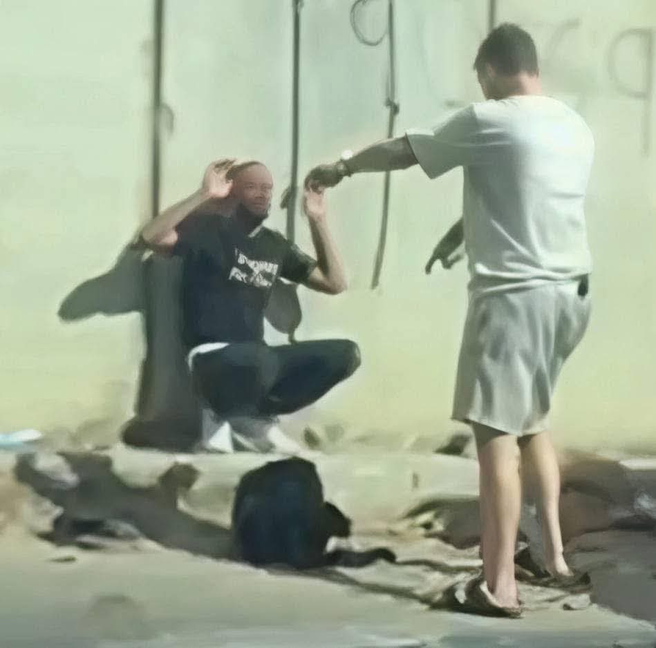 Israeli settler abuse of Palestinian in occupied West Bank