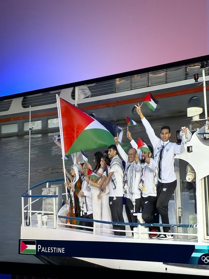 Palestine’s delegation arrives at Paris Olympics opening ceremony