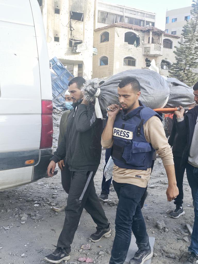Al Jazeera Journalist Carries Brother Killed at Al Shifa