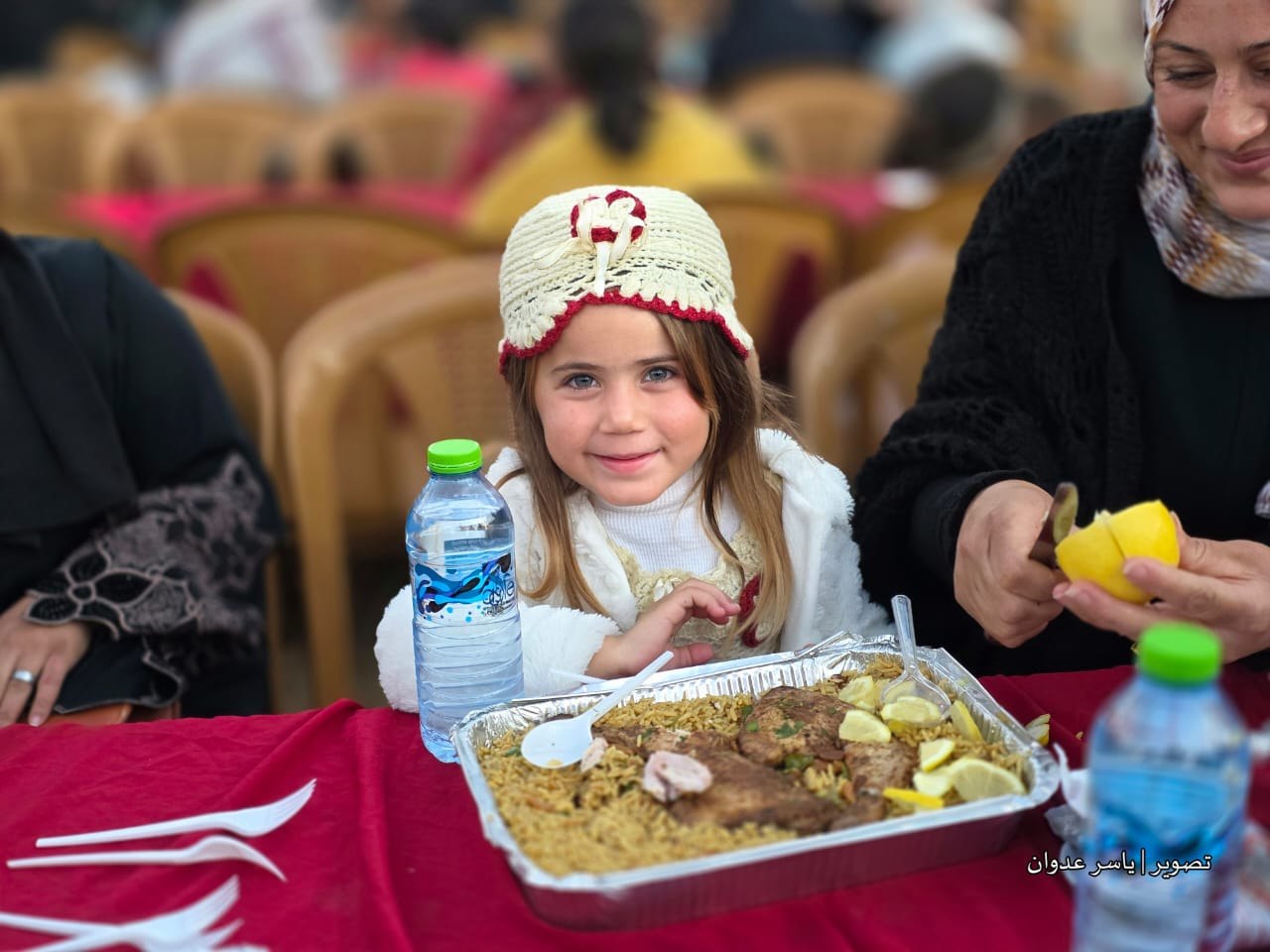 Communal Iftar Table for Displaced Families in Khan Yunis Gaza