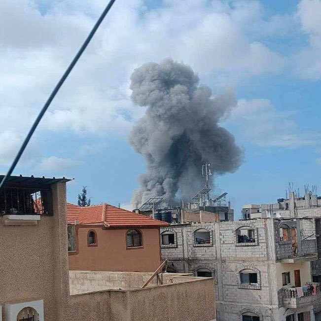 An Israeli air strike bombed a home in Rafah city, southern Gaza