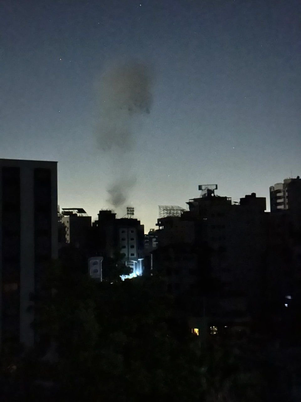 Israeli warplane airstrike near Zaharna junction Gaza City