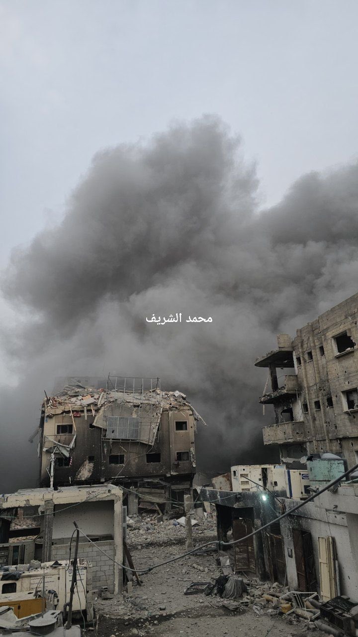 Israeli airstrikes reported near Kamal Adwan Hospital northern Gaza