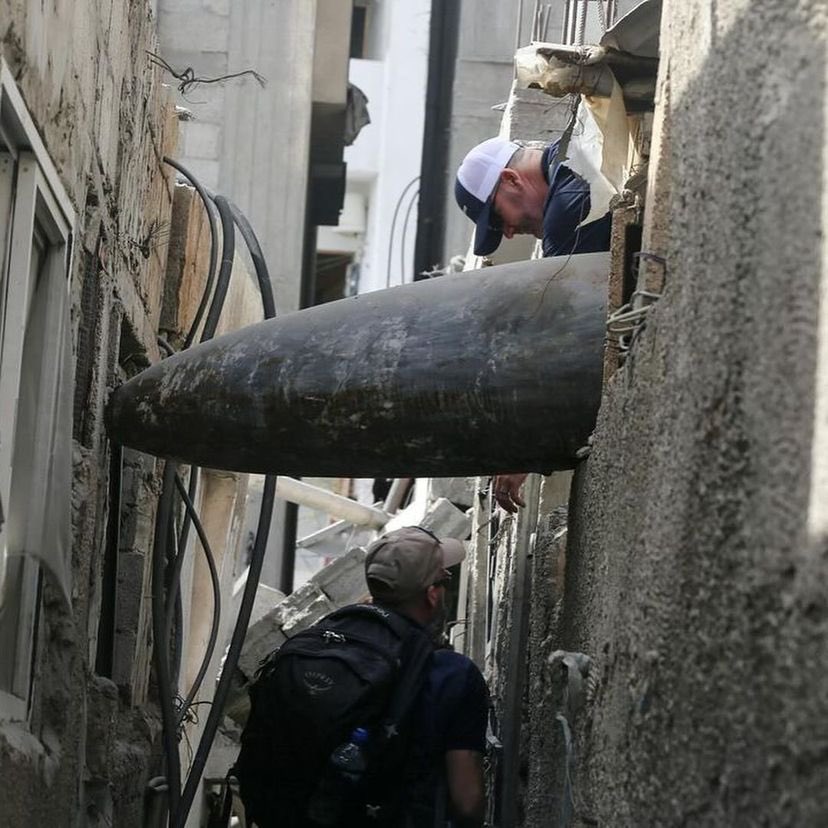 Humanitarian group marks unexploded weapons in Gaza Strip