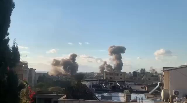 Israeli forces carpet bombing southern Beirut suburb