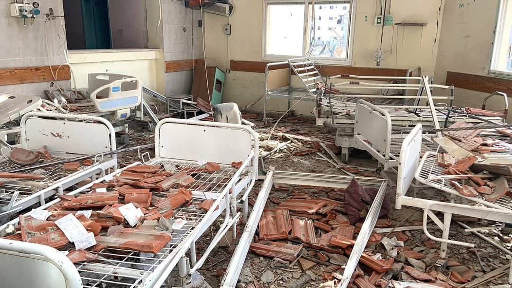 Hospital Damage in Rafah After Israeli Bombing