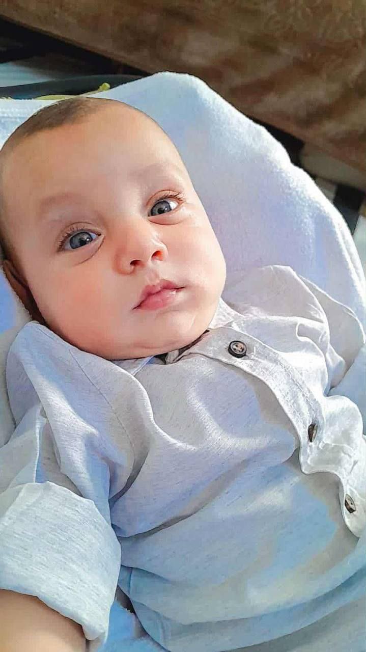 Child Khaled Al-Zainati killed with family in tent fire Khan Younis