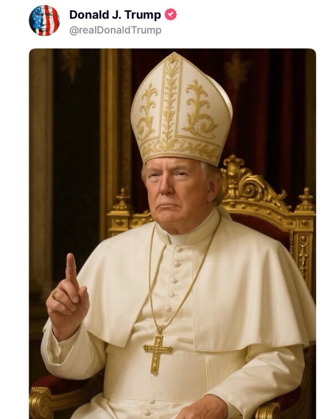 Donald Trump Posts Photo of Himself as Pope
