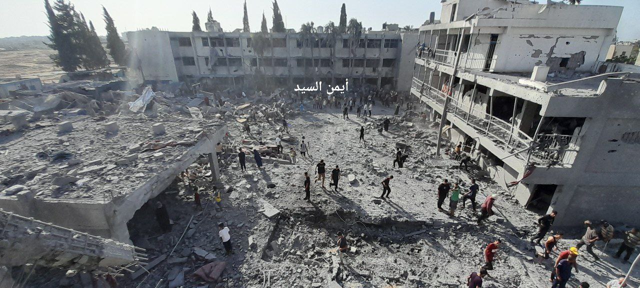Israeli Military Bombing of UNRWA School Shelter Kills Displaced Persons