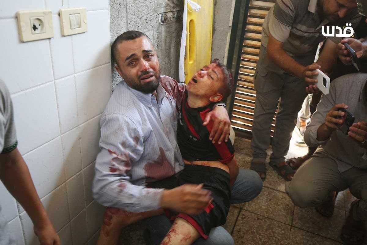 Bereaved Palestinians Mourn Loved Ones Killed in Gaza Bombing
