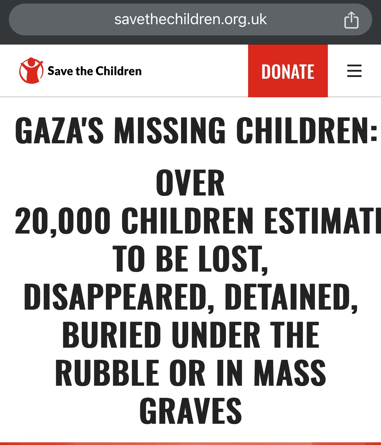 Nearly 21,000 Children Missing in Gaza
