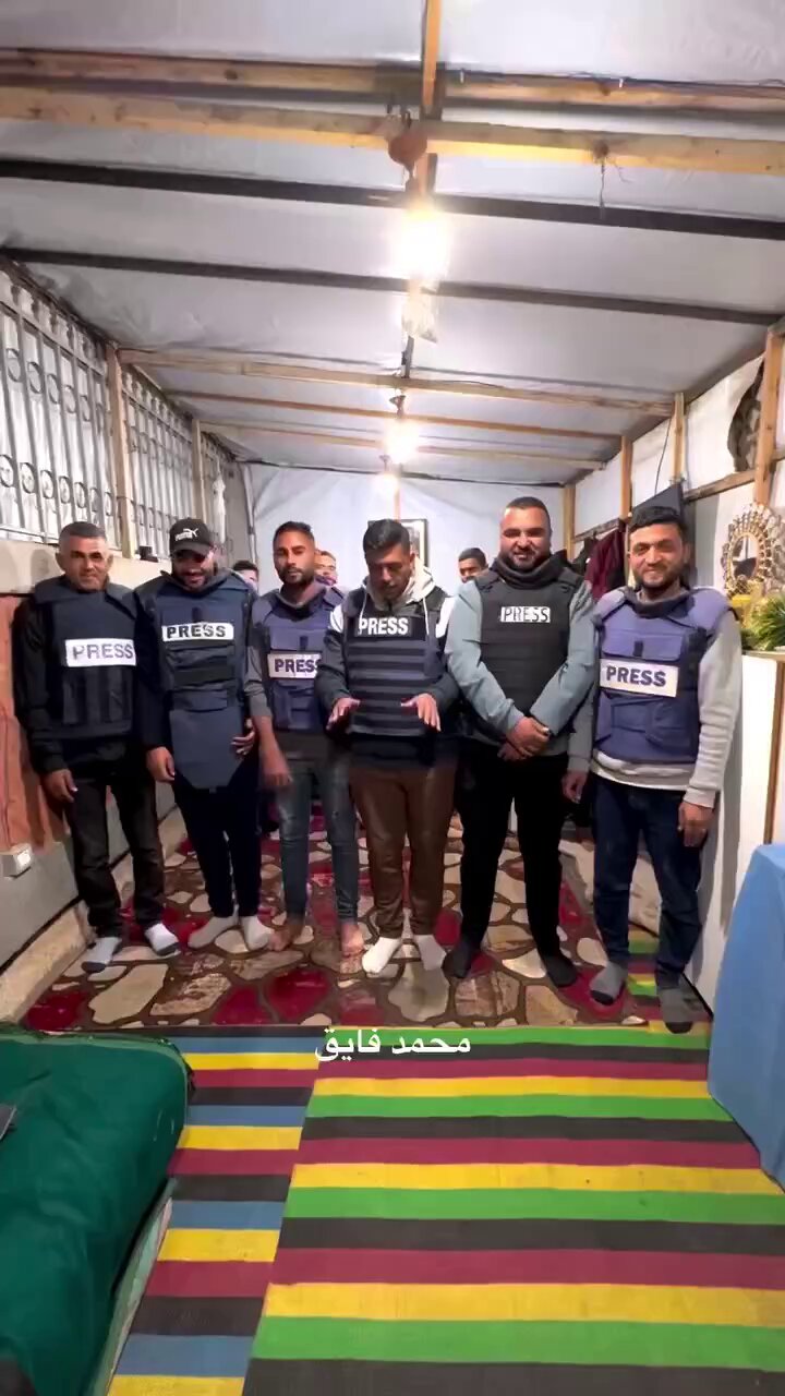 Gaza journalists pray as ceasefire approaches after deadly conflict