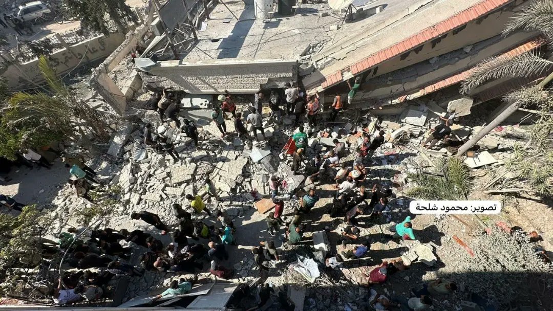 Israeli bombardment destroys schools in Gaza City, killing 30
