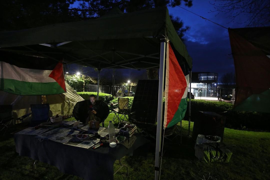 Pro-Palestine activists protest Elbit Systems Bristol headquarters