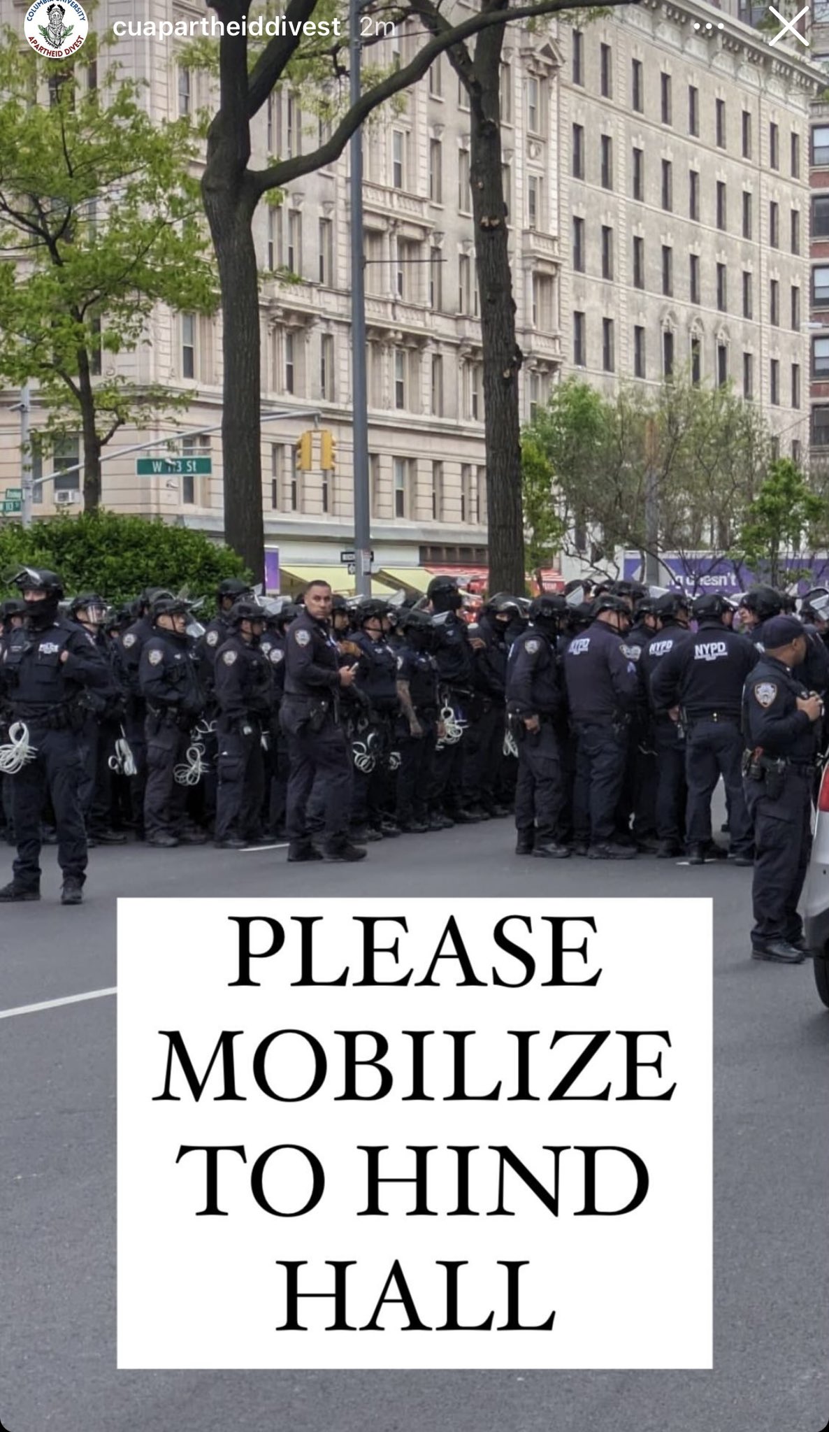 Columbia students mobilize as police move to Hind’s Hall encampment