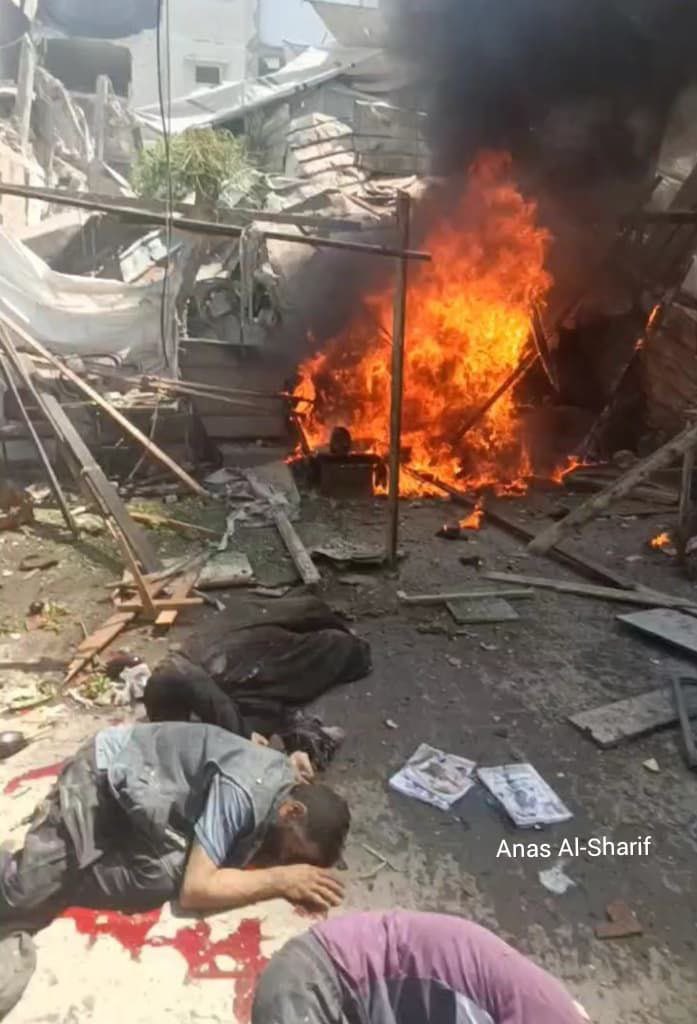 Market massacre in Gaza kills seven wounds eighteen