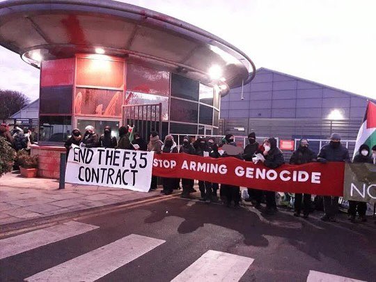 Scottish Protesters Block Leonardo F-35 Parts Factory