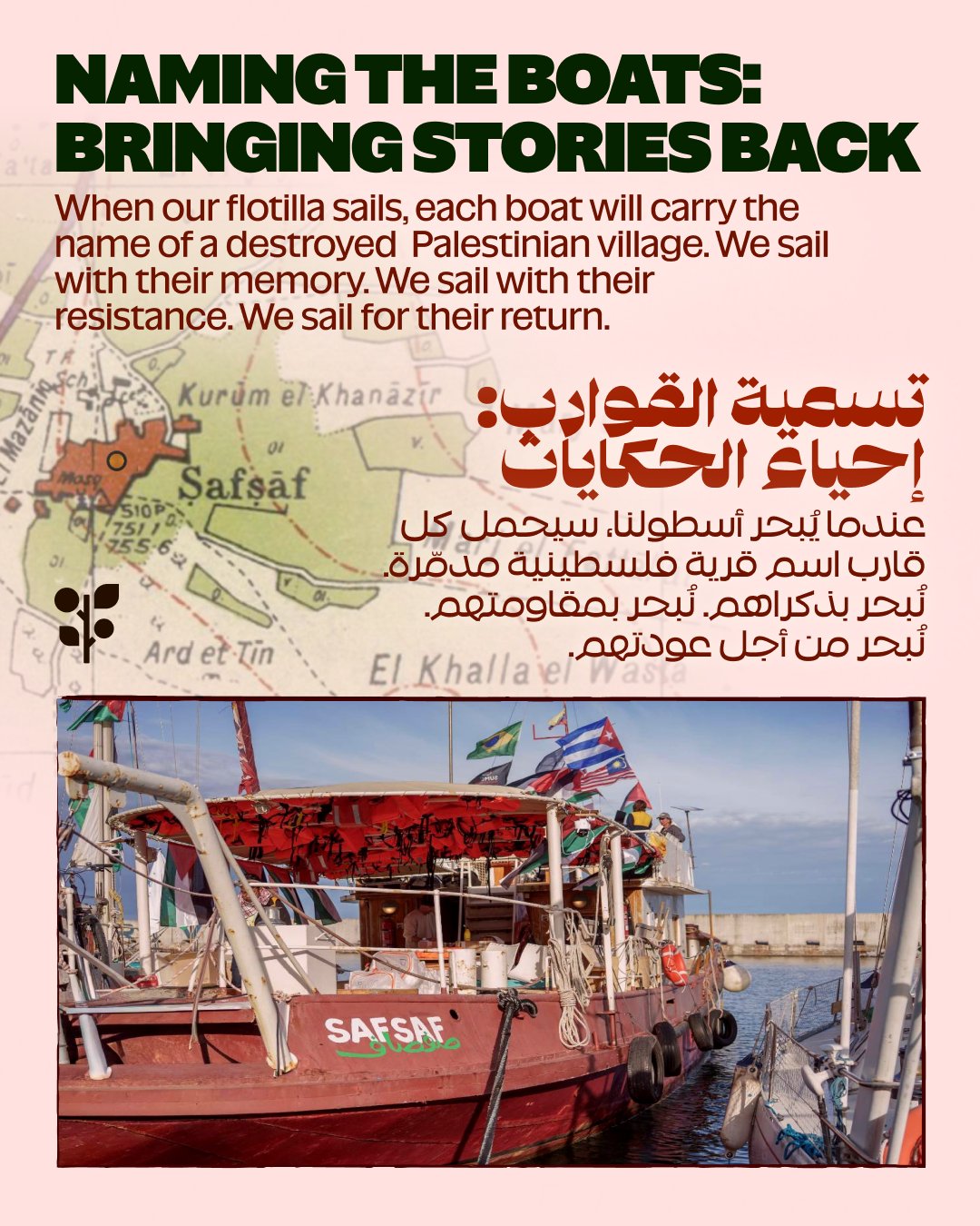 Global Sumud Flotilla Sails With Names of Destroyed Palestinian Villages