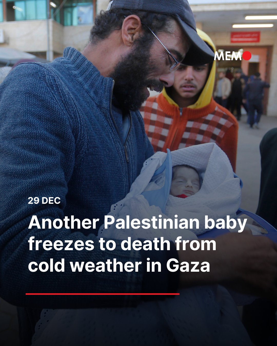 Fifth Palestinian infant dies from cold in tent within week