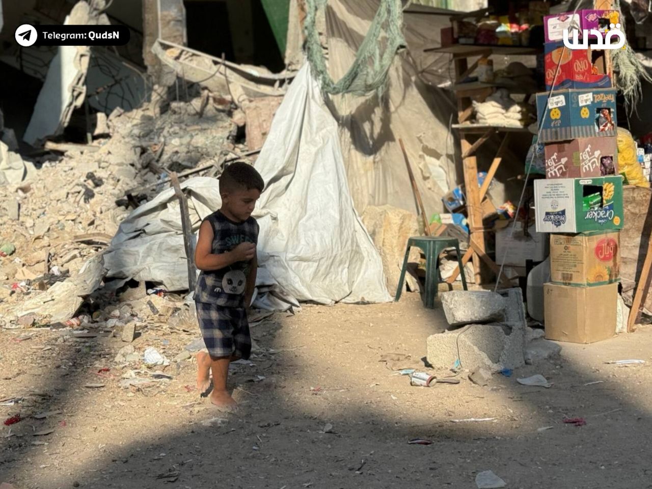 Palestinians forced barefoot on scorching sand in Khan Younis