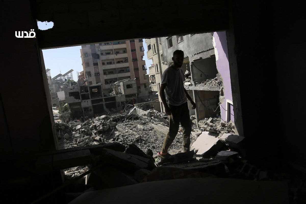 Destruction in Nuseirat camp during conflict
