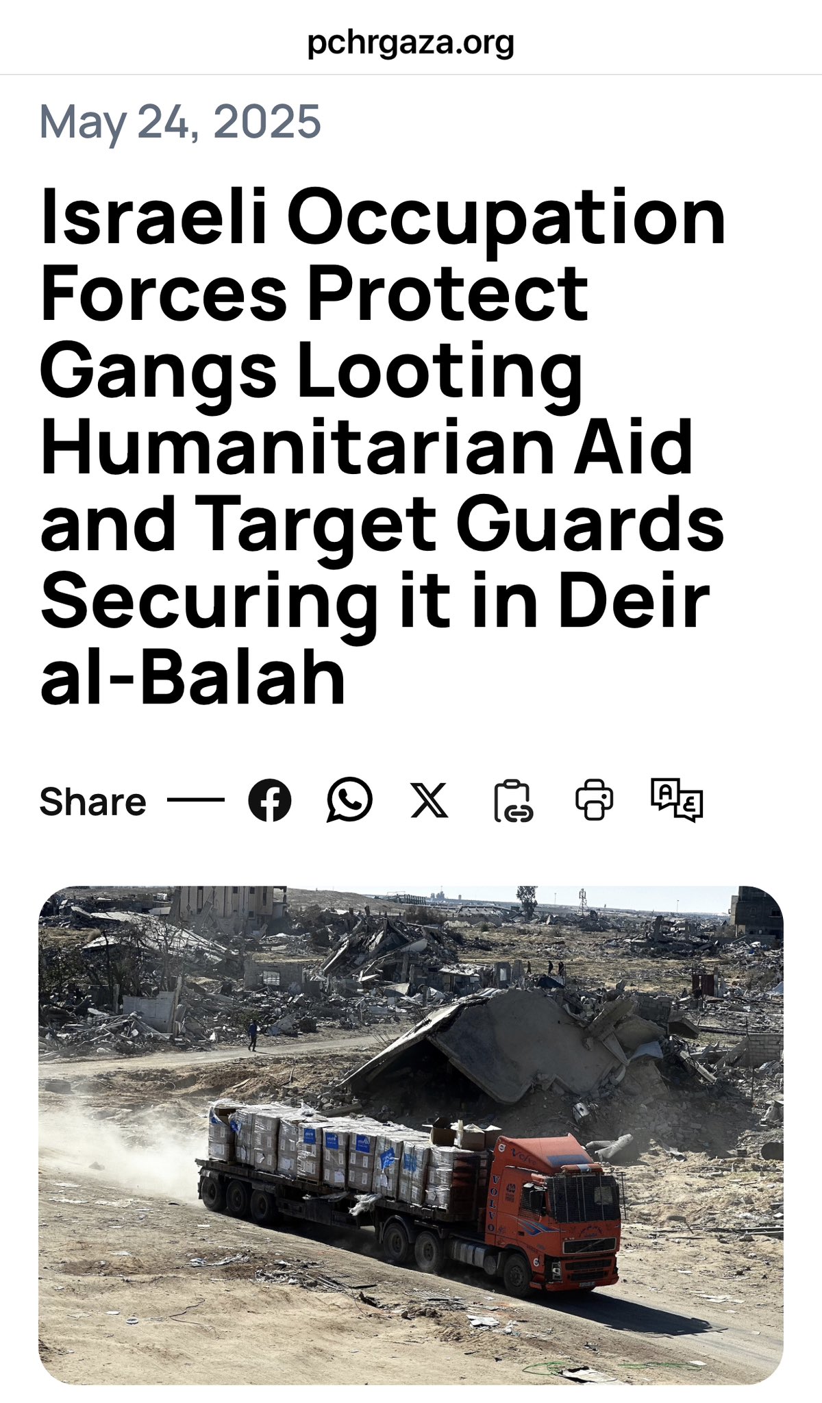 Israeli forces enable aid theft and attack civilians preventing looting