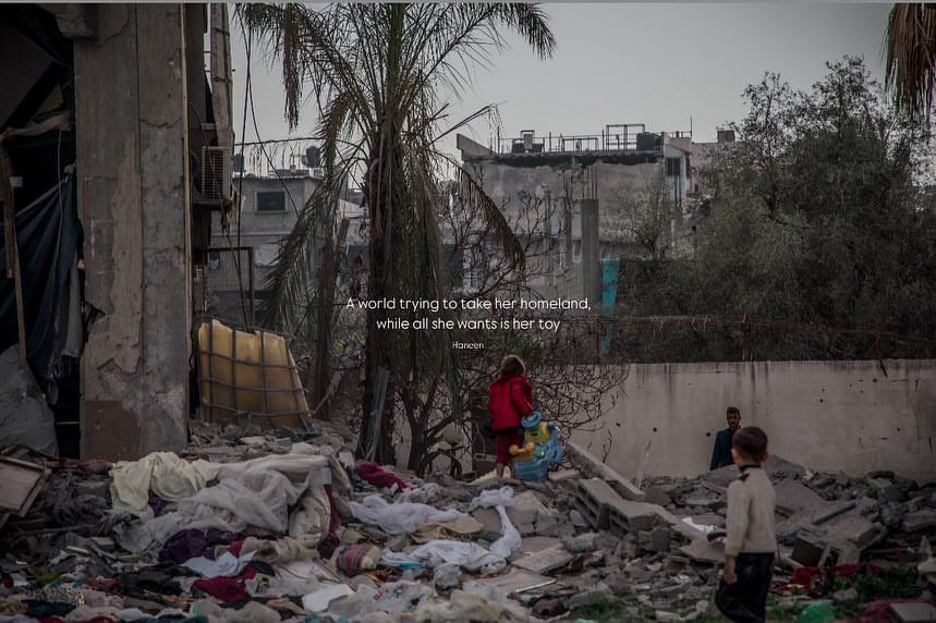 Child Reclaiming Dreams from Ruins of War