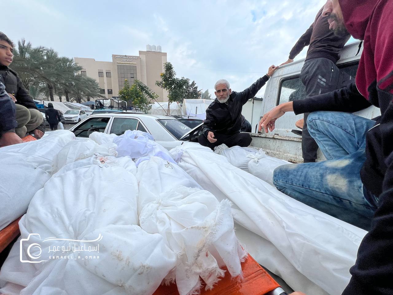 Funeral of Martyrs in Khan Younis After Gaza Air Raids