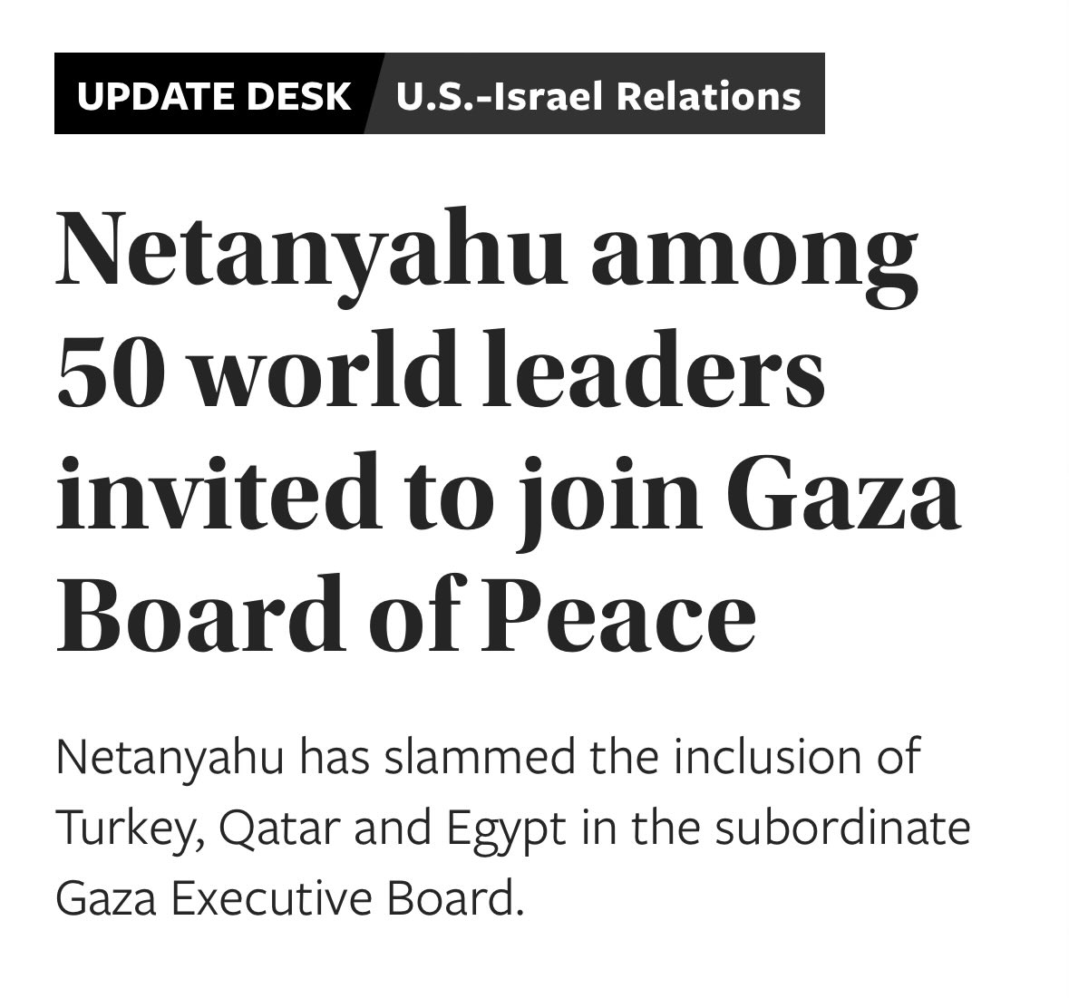 War Criminal Invited to Gaza Peace Board
