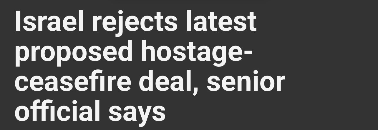 Israel Rejects US-Backed 60-Day Ceasefire Guaranteed by Trump