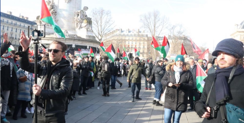 Paris Student Protest Against Gaza War and University Suppression