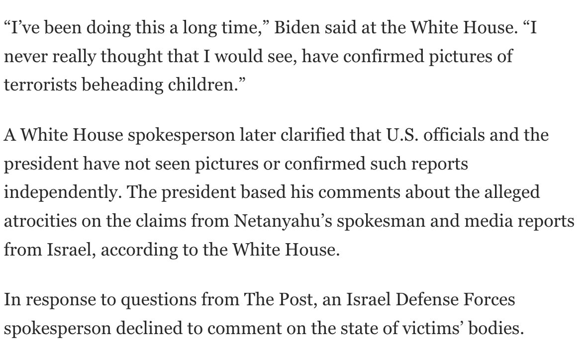 Biden accused of lying about Israeli baby beheadings