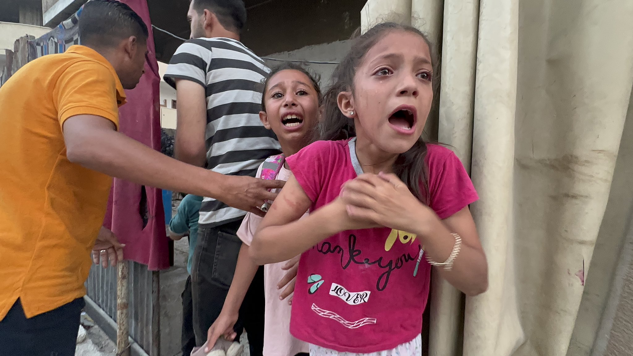 Child reports targeting details through tears and crying