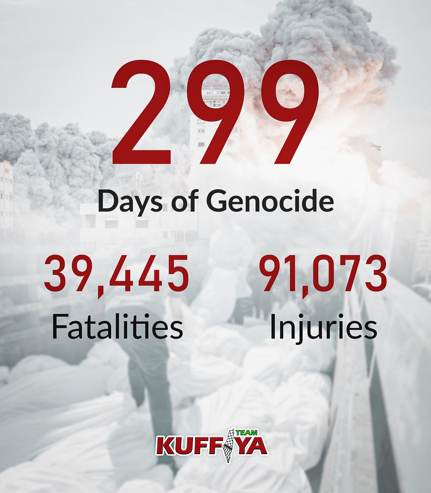 Israel’s war on Gaza: 39,445 Palestinians killed in 299 days