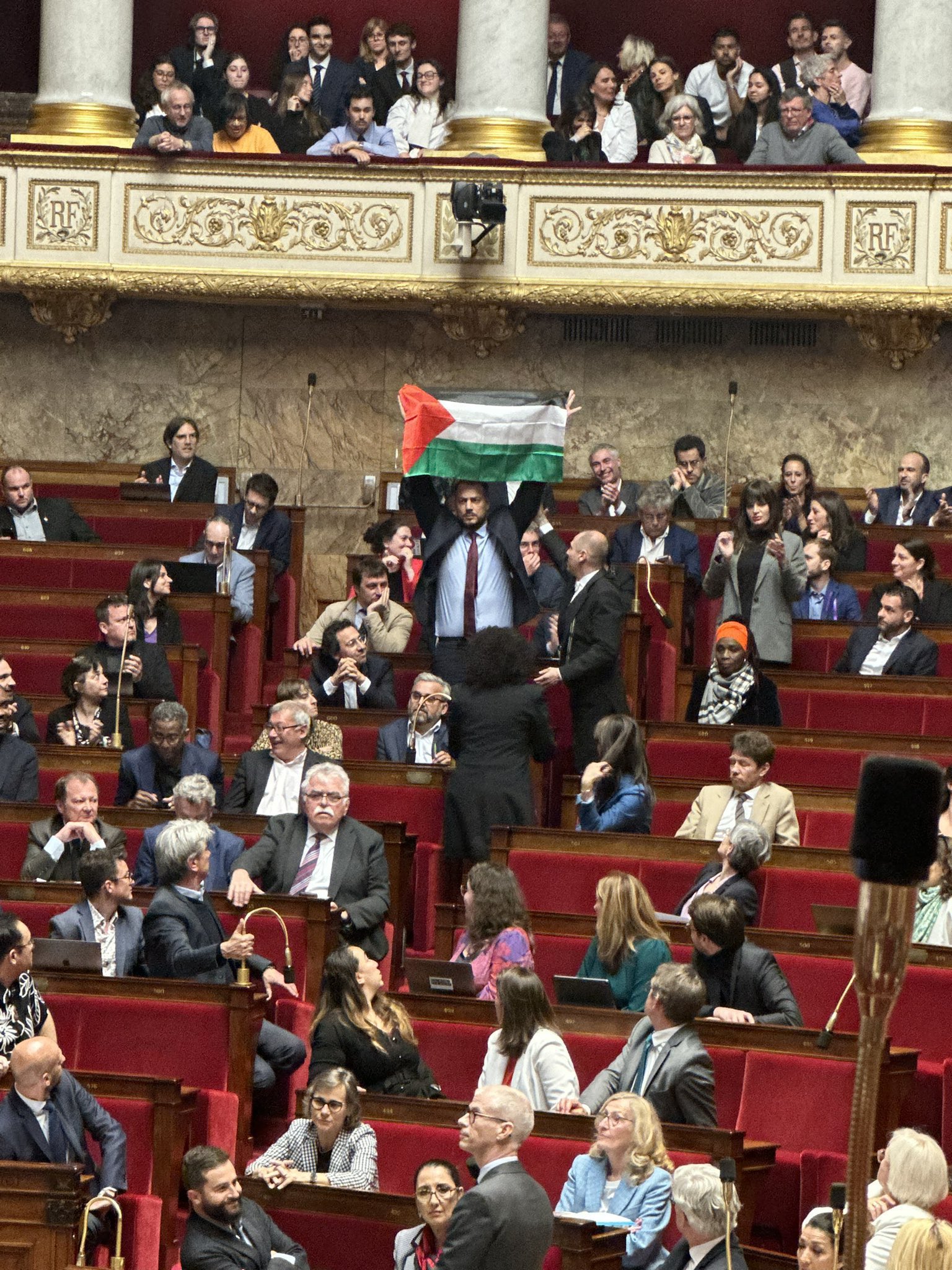 French Politician Suspended for Waving Palestinian Flag