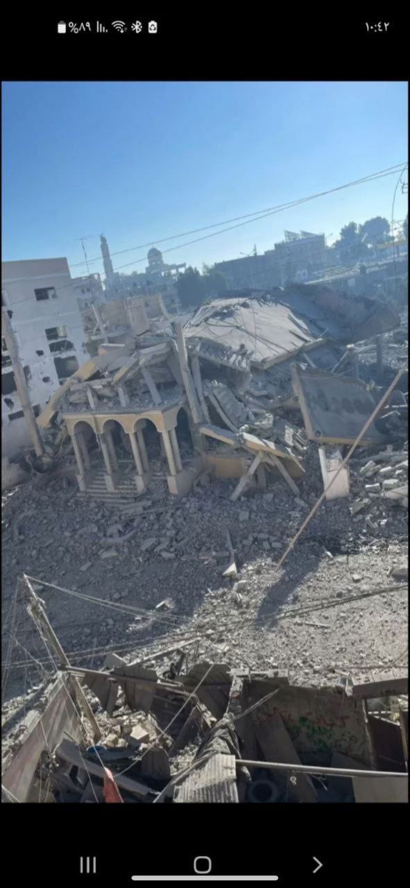 Israeli warplanes destroy Ibn Al-Qayem mosque in Khan Younis