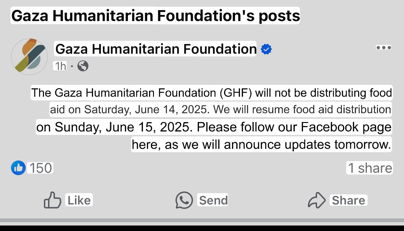 GHF Aid Distribution Halted, Israeli Tanks Fire on Civilians