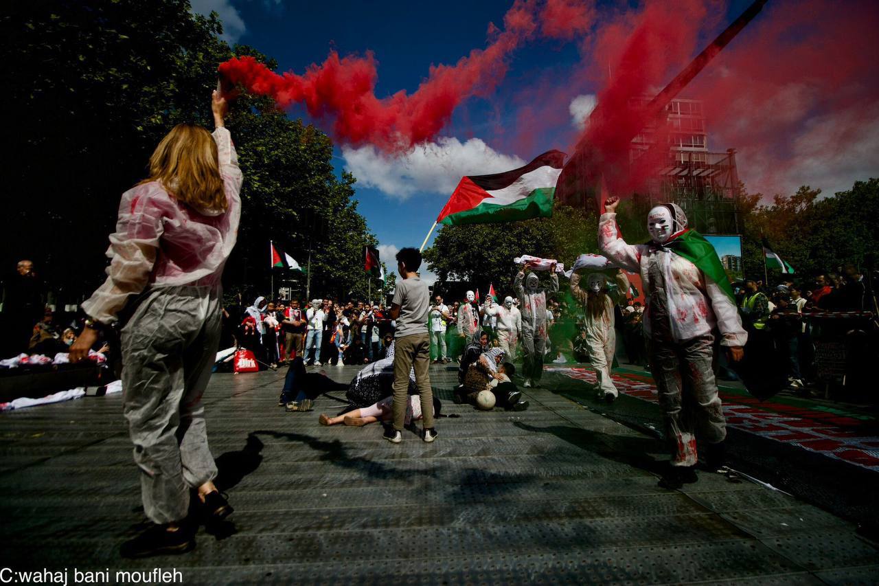 Large Demonstration in Netherlands Calls for End to Gaza Genocide