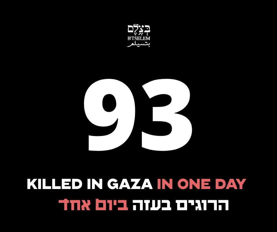 Israeli military kills 93 in Gaza, including 9 awaiting humanitarian aid