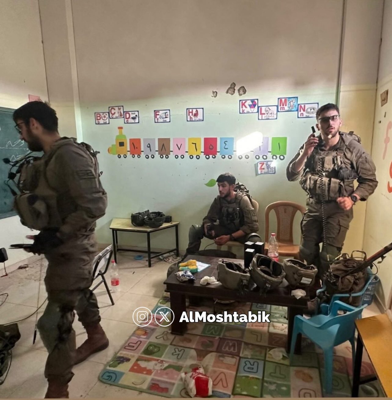 Israeli Forces Use Kindergarten as Military Base in Gaza