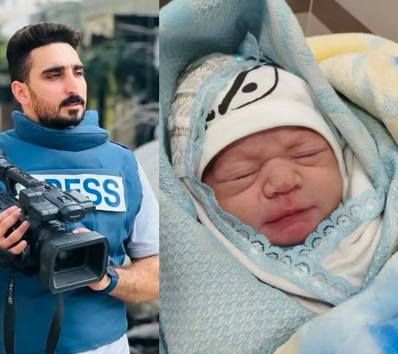 Journalist Ayman Al-Jadi Martyred as Wife Gives Birth to Son