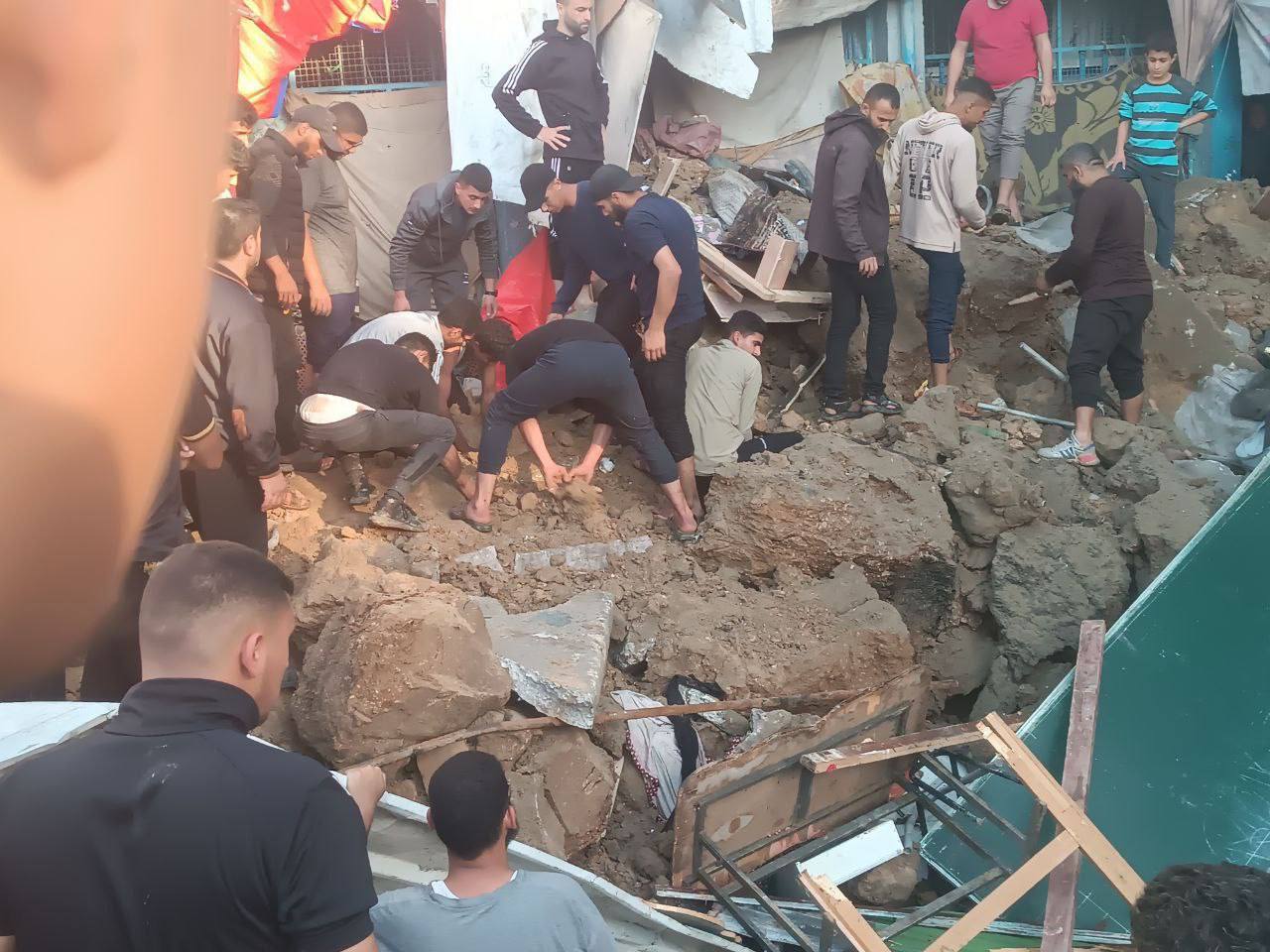 Major Massacre at UNRWA School in Central Gaza Strip