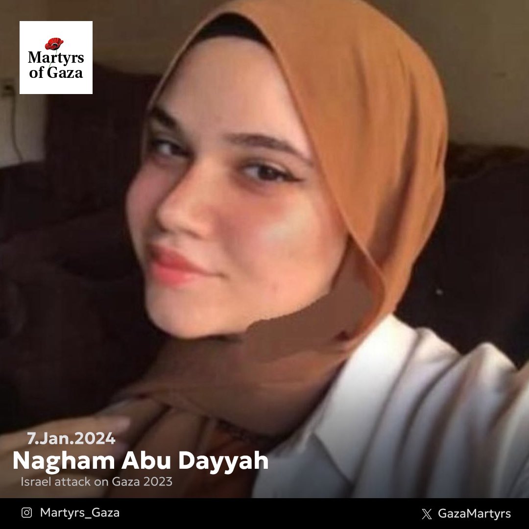 Remembering Nagham Abu Dayyah, 17, Beloved Sister and Inspiration