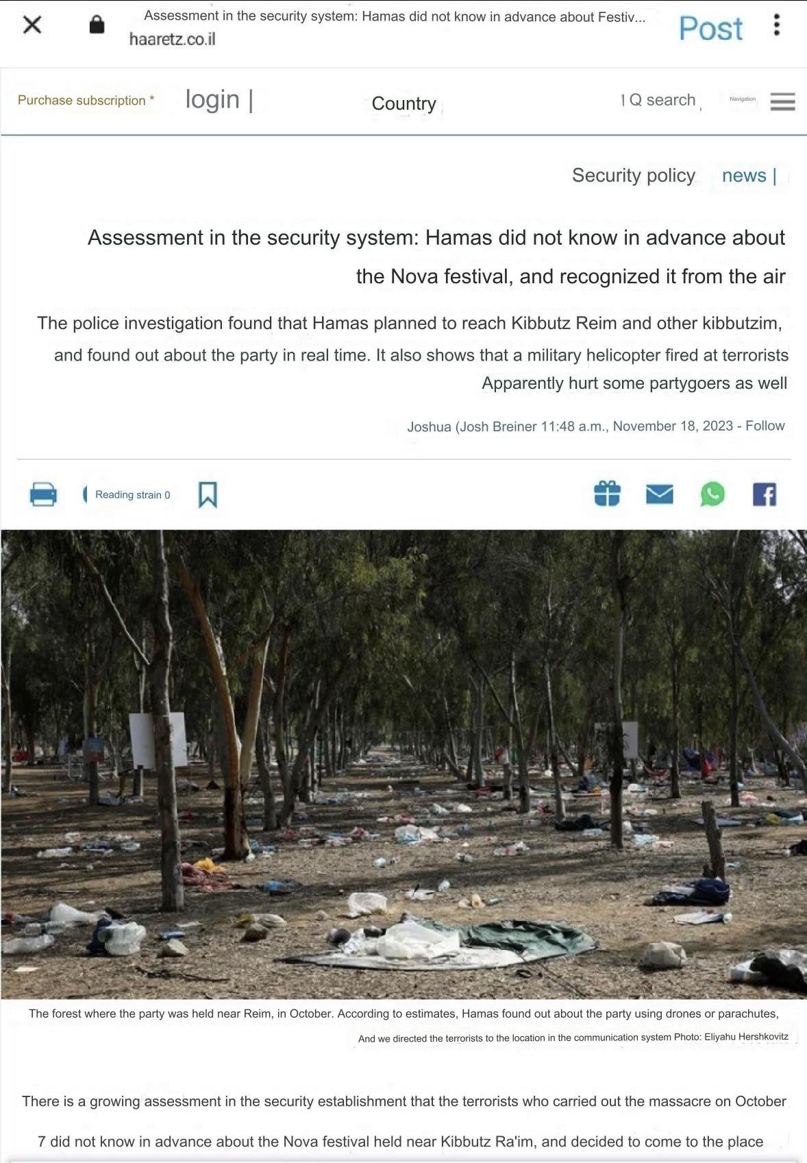 Israeli military helicopter strike kills festival attendees Nova