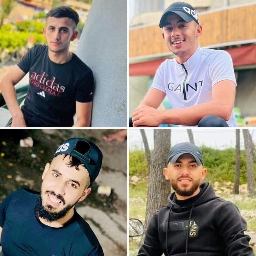 Israeli forces kill 4 Palestinian young men in Azzoun village