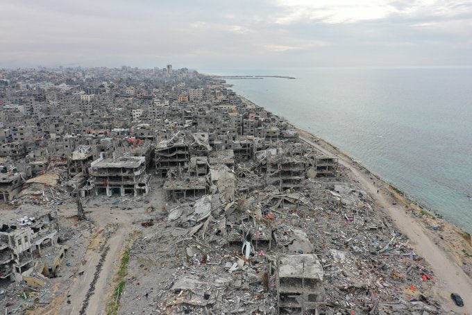 Israel dropped 65000 tons explosives Gaza genocide claim
