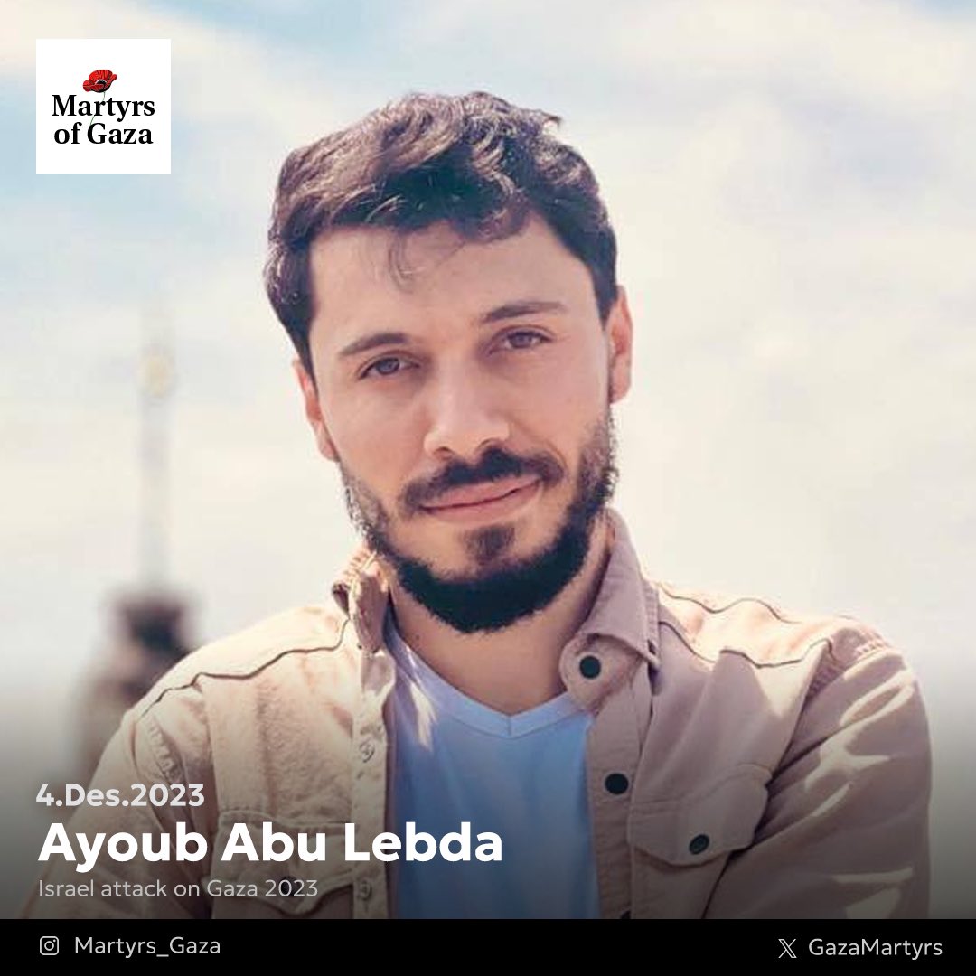 Martyr Ayoub Abu Lebda Al-Aqsa University Student Gaza