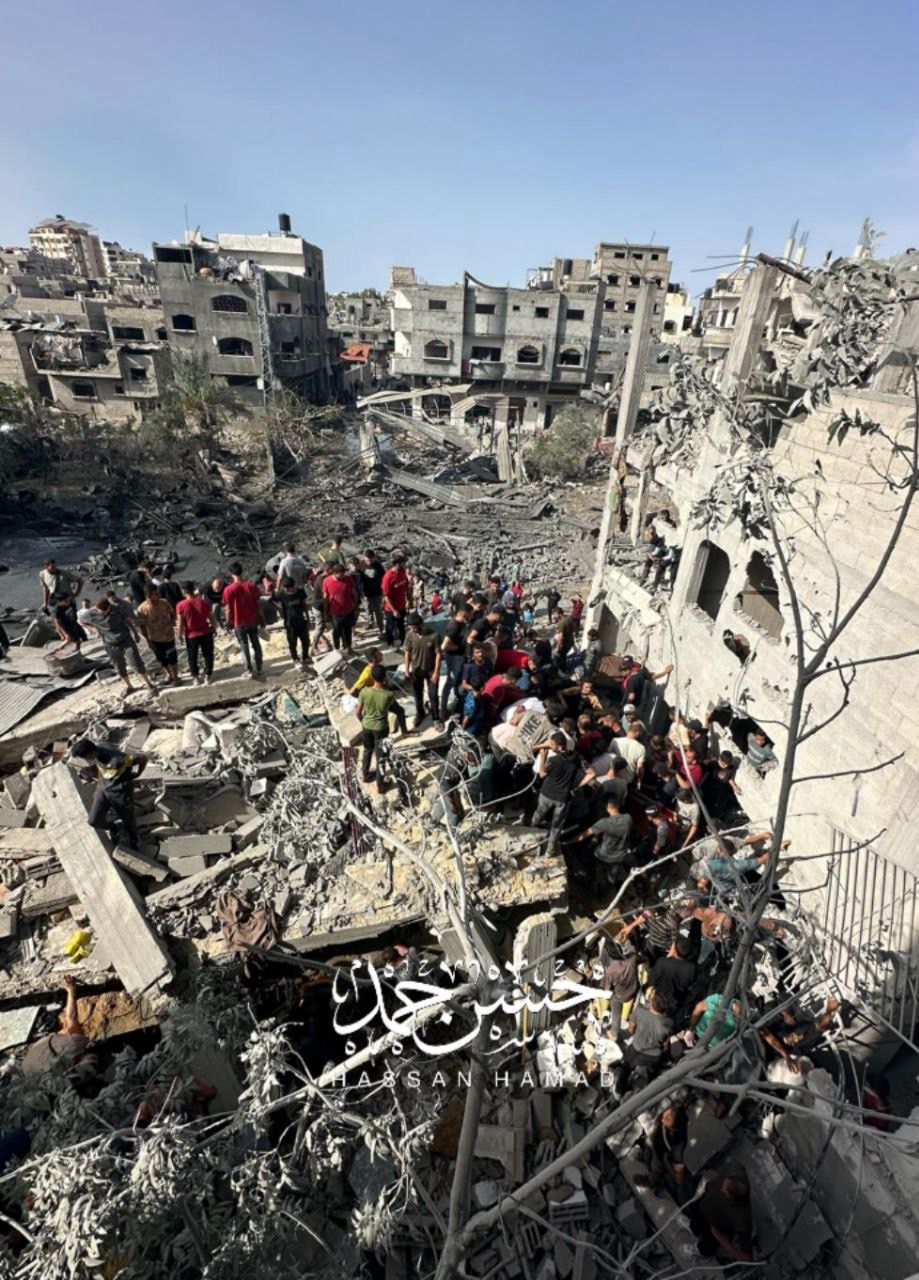 Israeli airstrike destroys residential building in northern Gaza