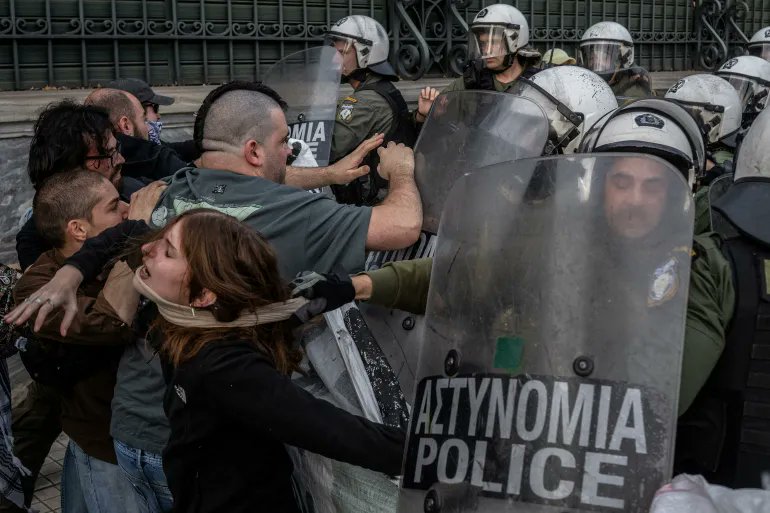 Demonstrations in Athens Supporting Palestine